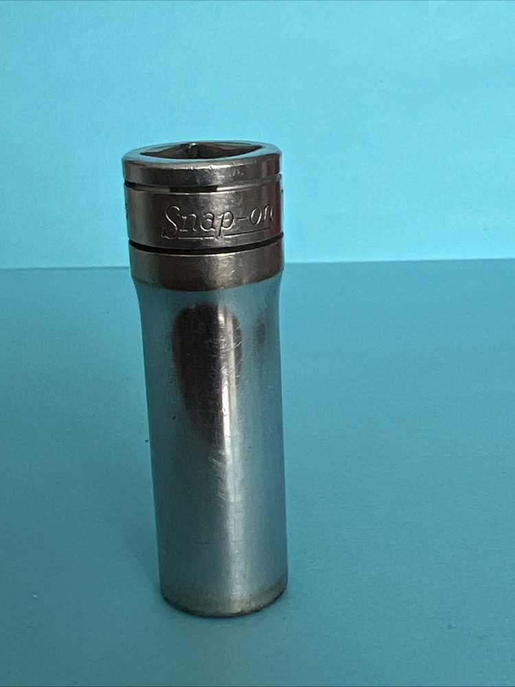 Snap-on SFS141 3/8" drive 7/16" 6-point deep chrome socket.