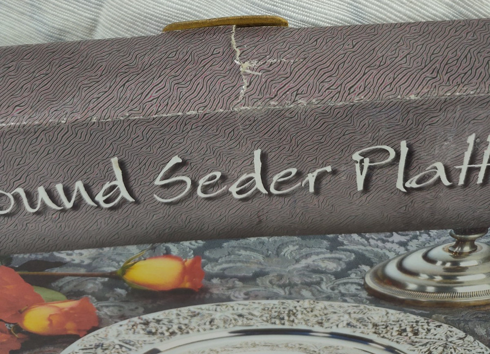 VTG Round Silver Plated By Silversmith Studio Passover Seder Platter 13" ST33