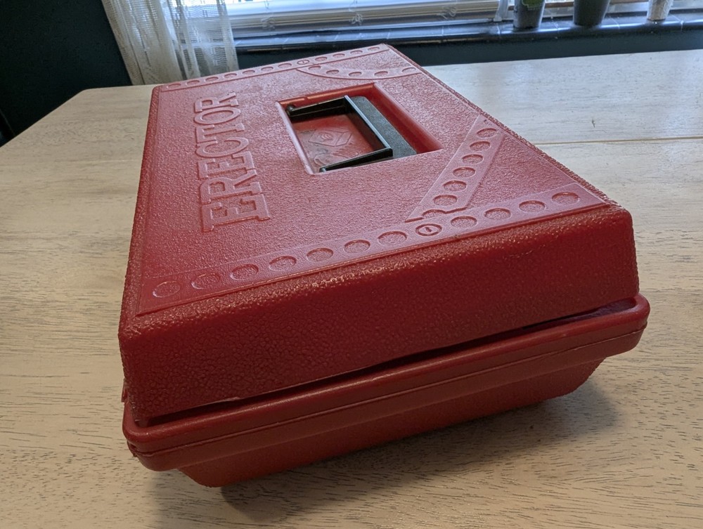 Vintage 1970s Gilbert Erector Set Parts Plastic Case