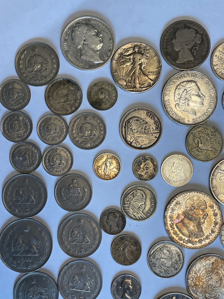 silver coins from around the world