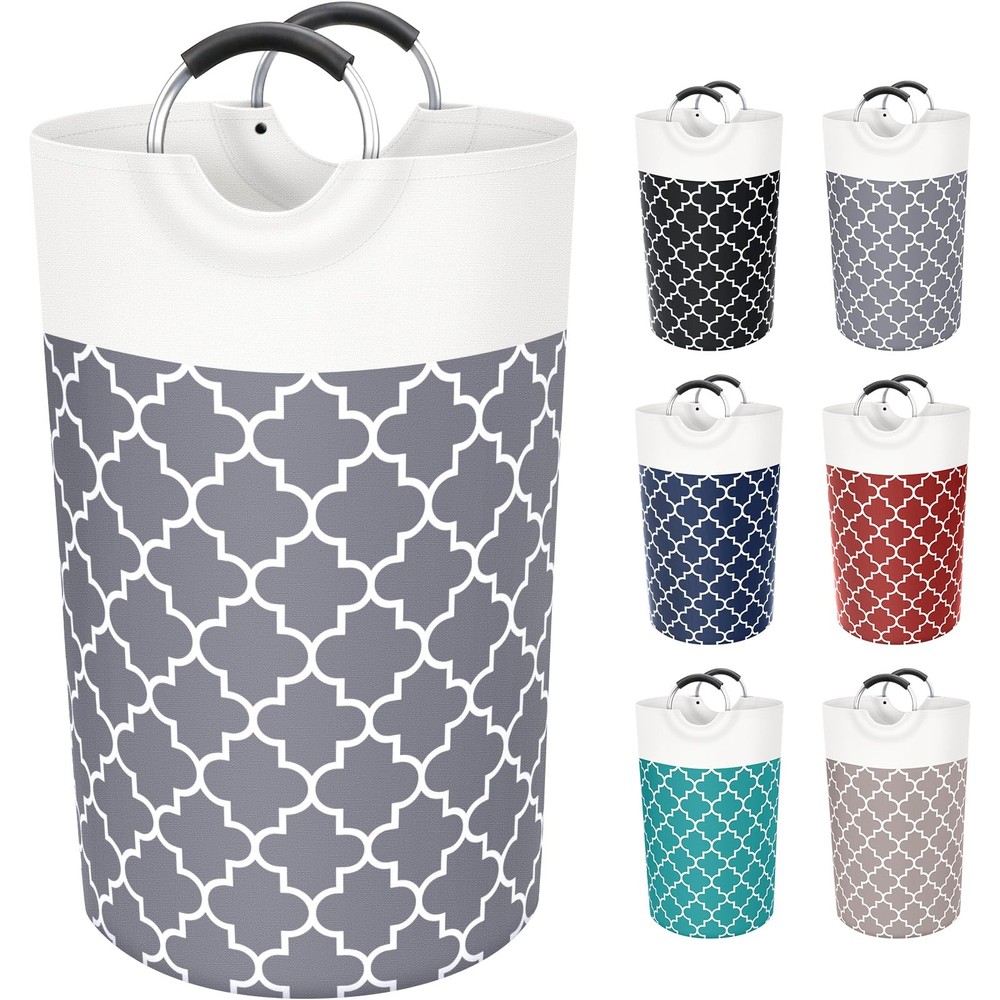 Fabspace Large Laundry Basket Hamper Bag Washing Bin 82L, Gray