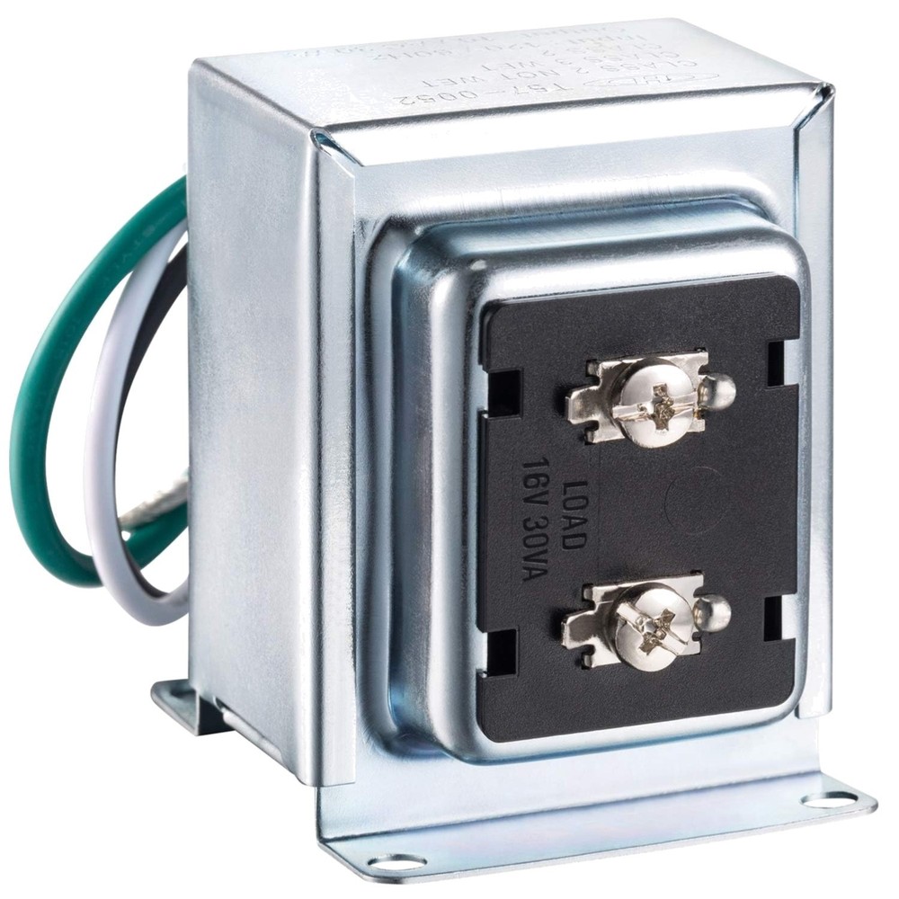 Versatile 16V 30VA Hardwired Doorbell Transformer - Compatible with Ring