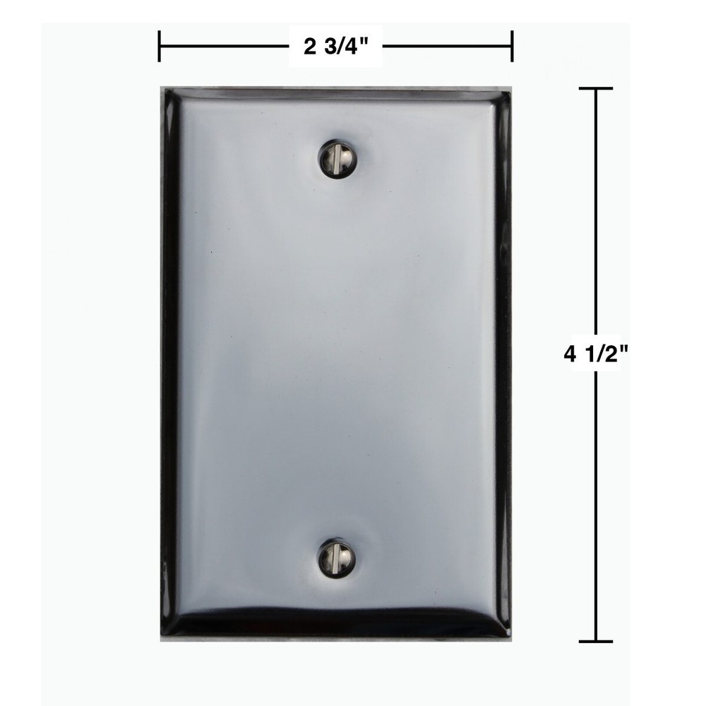 4 Switchplate Chrome Single Blank | Renovator's Supply