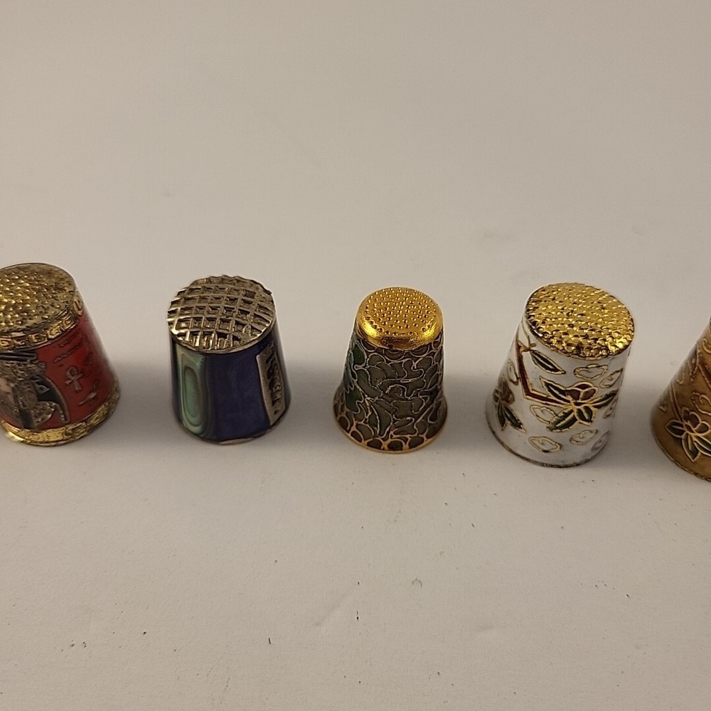 7 Vintage Decorative Thimbles