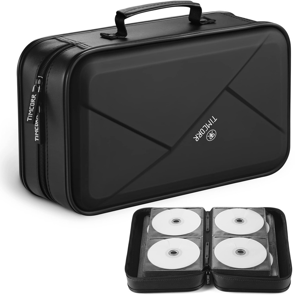 CD Case DVD Holder Storage: 144 Capacity DVD Cases Organizer Portable Wallet ...