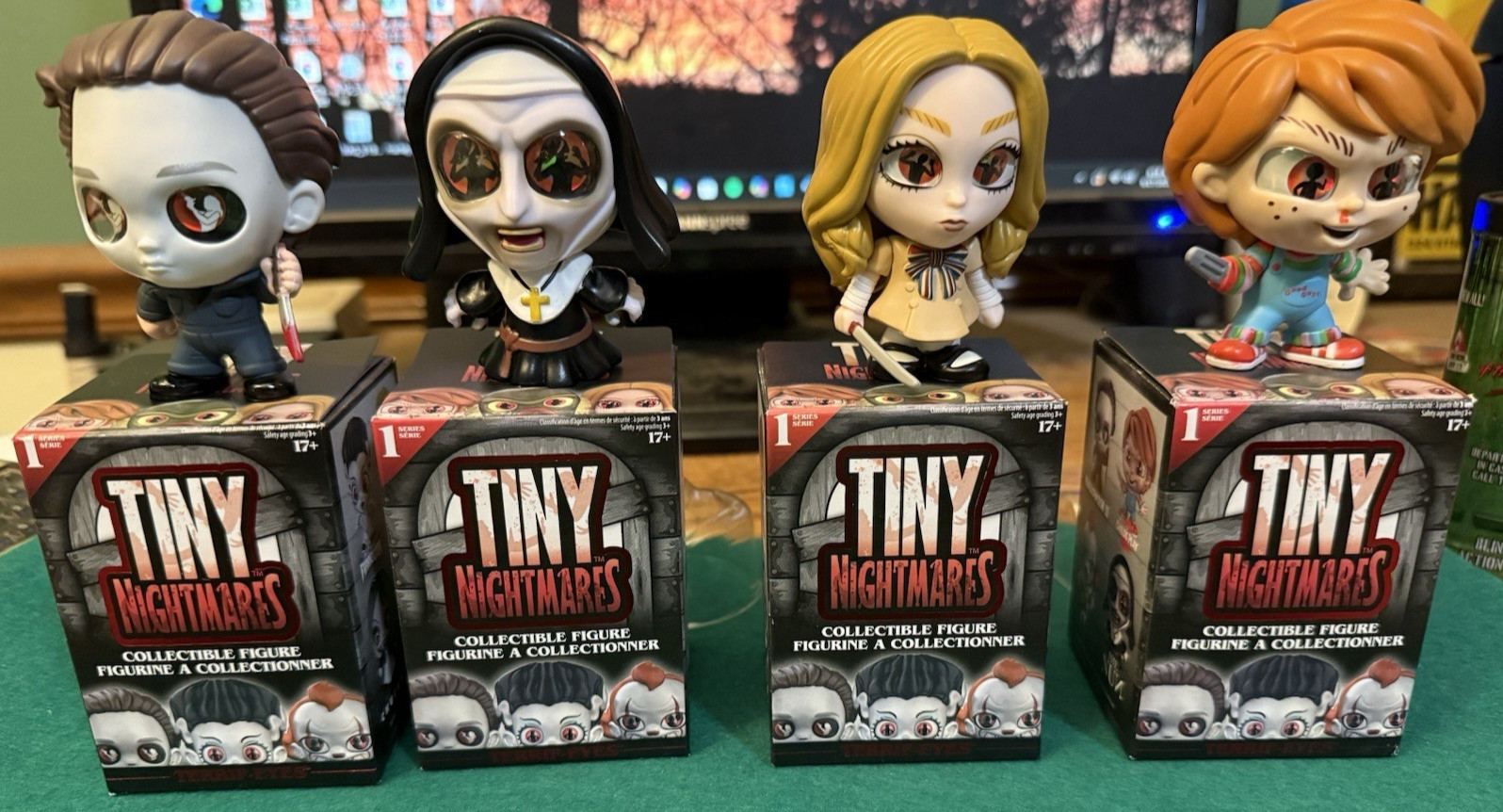Tiny Nightmares Terrif-Eyes Lot of 4 Michael Myers Nun Chucky Megan JUST PLAY