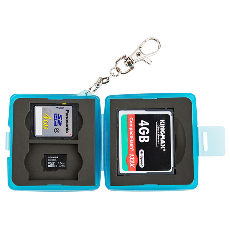 JJC Small Compact Memory Card Case For 1 CF + 2 SD SDHC SDXC + 2 TF MSD Micro SD