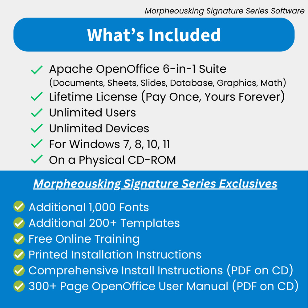 Open Office Software Suite for Windows - For Home Student Professional | CD-ROM