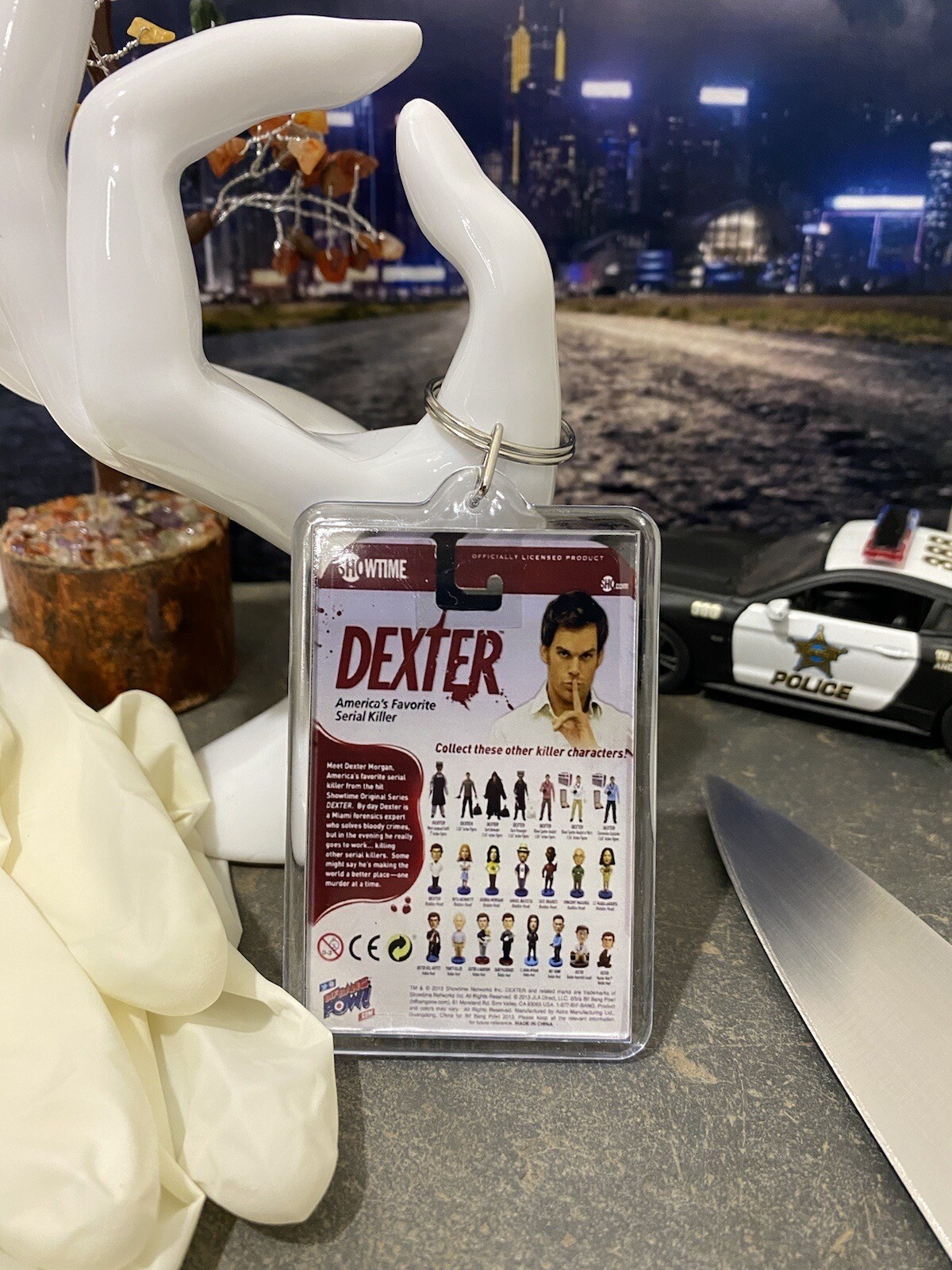 Dexter Morgan Action Figure - Tribute Keychain - Novelty Key Ring