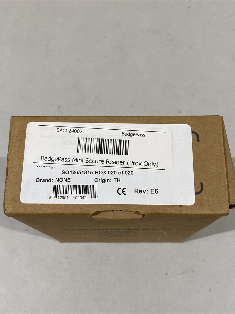 NEW SCHLAGE ELECTRONICS PR10 BadgePass Mini Secure Reader(Prox Only)