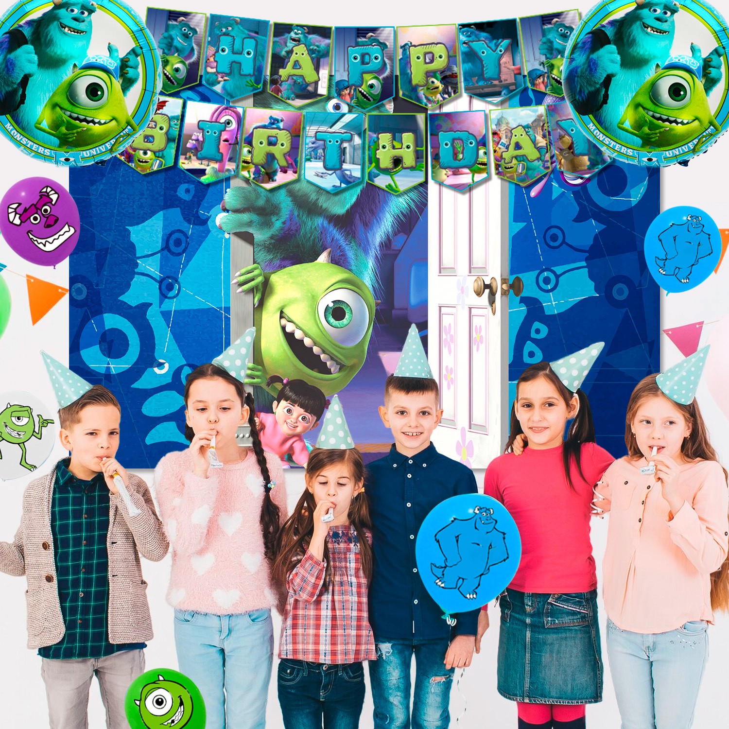 Monsters Inc University Birthday Decorations Tableware Set