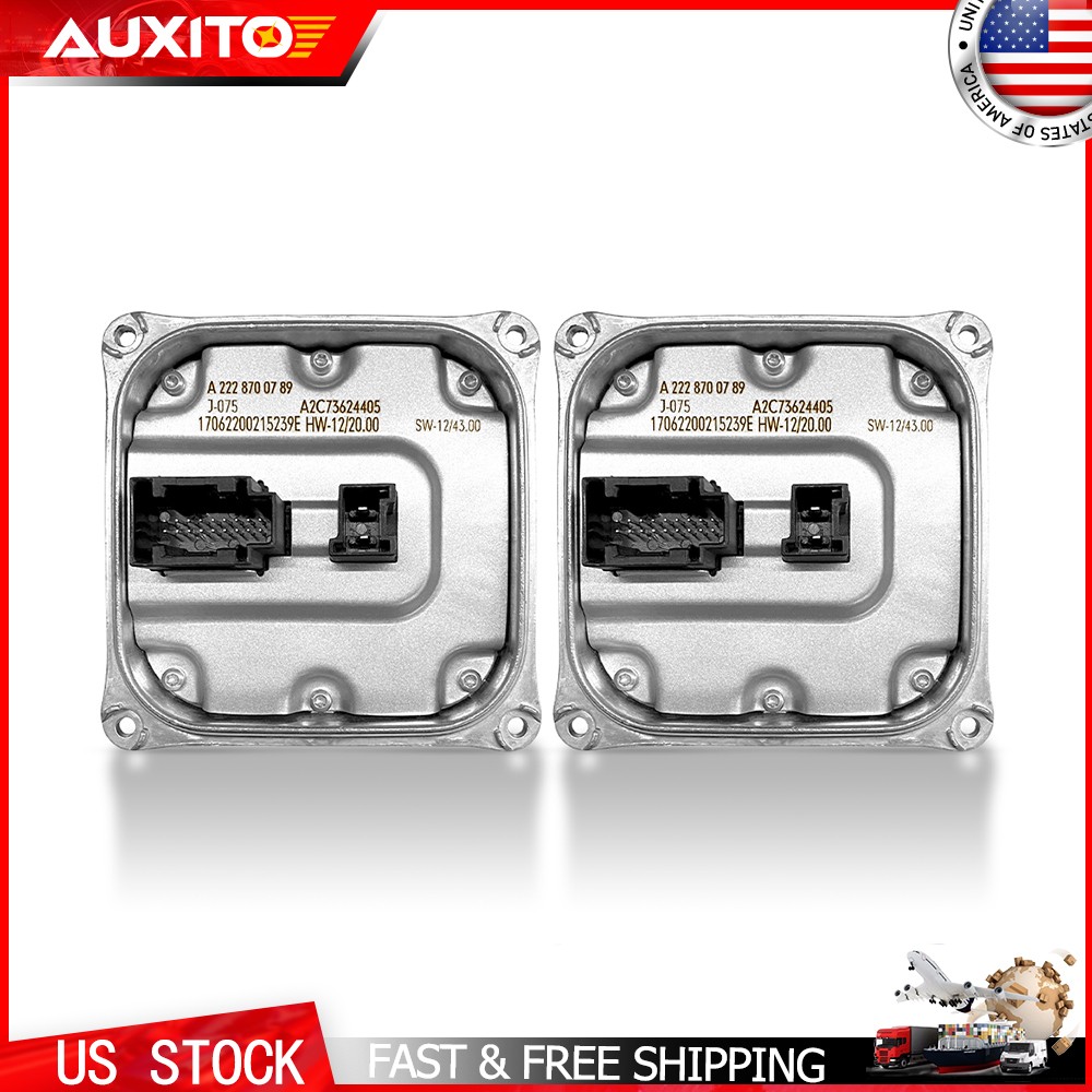 2x New LED Headlight Voltage Regulator Module Fit Mercedes Benz E400 E550 E63
