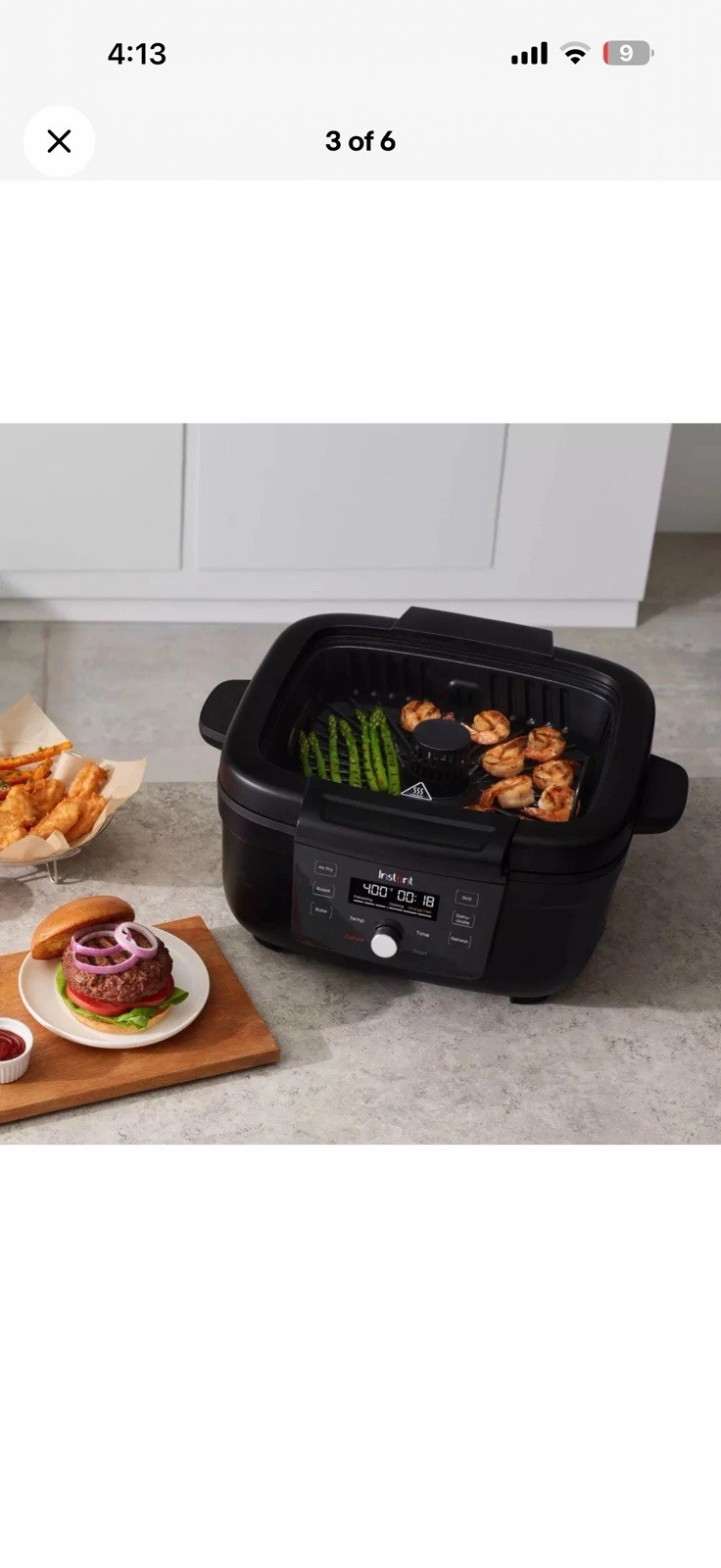 Instant Pot - 6-in-1 Smokeless Indoor Grill & Air Fryer with OdorErase *NEW*