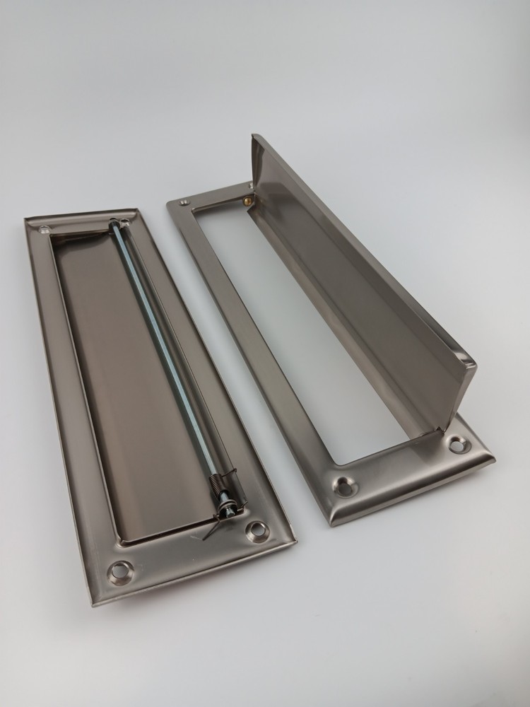 QCAA Solid Brass Mail Slot, Solid Brass Interior Back Plate, 13" x 3.625"....