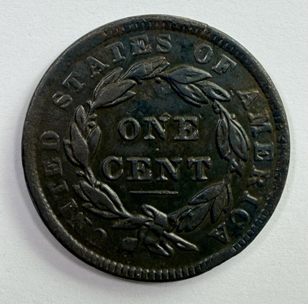 1838 Large Cent 1c - Coronet Head - US Copper Coin