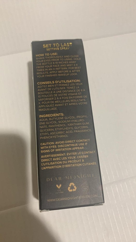 DEAR Midnight Set Setting Last Spray Full Size 2.02 Oz 60 mL