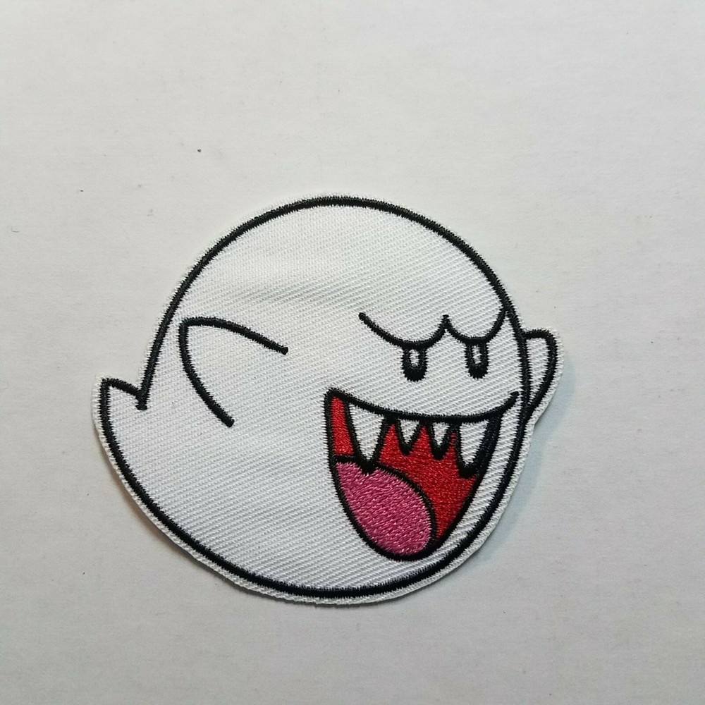 Super Mario Bros Ghost Boo Patch 3  inches tall