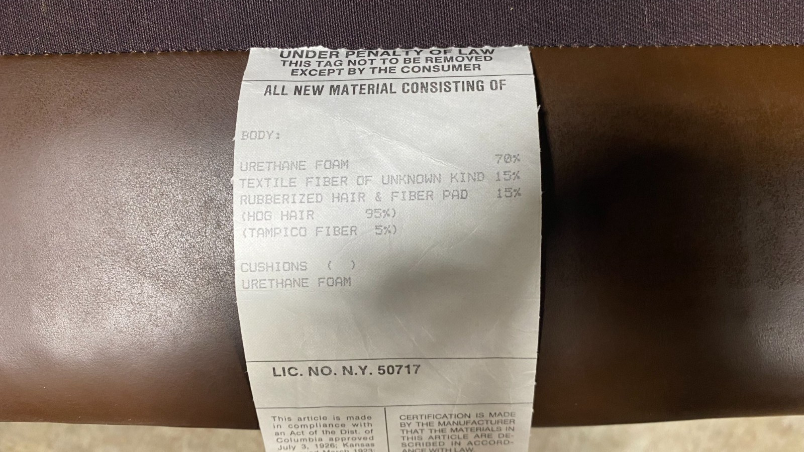 Leather Kittinger Executive Swivel Chair - Hog Hair - Brown - Vintage