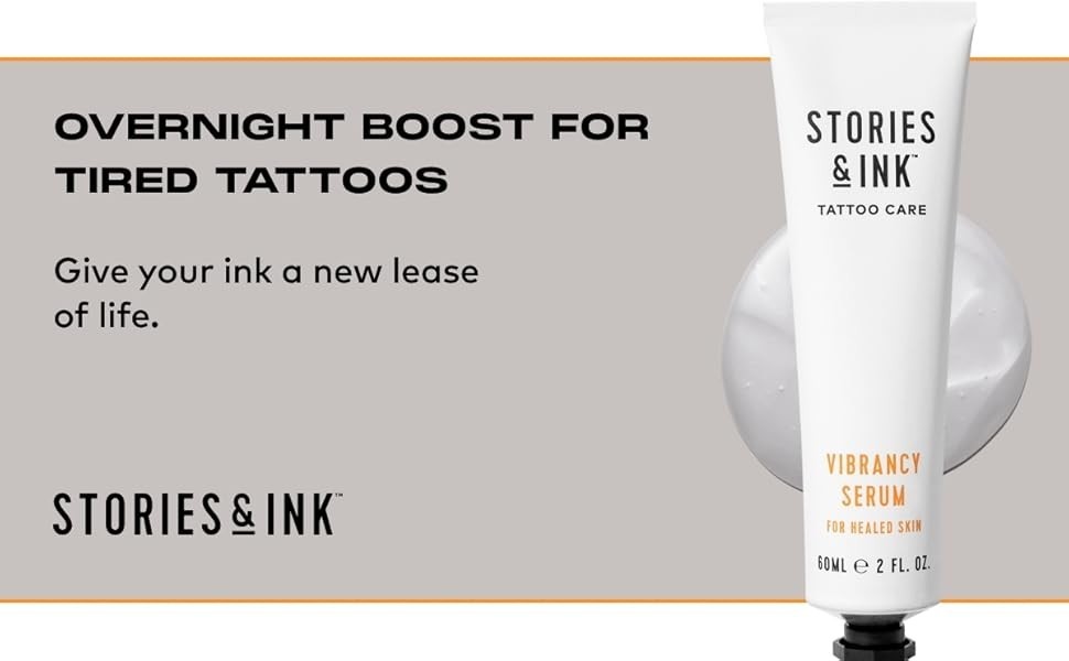 Stories & Ink Healed Tattoo Vibrancy Serum 2 Oz All Skin Tones Styles Brightens