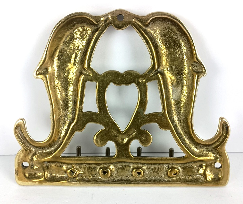 Brass Dolphins Key Rack - Wall Mount