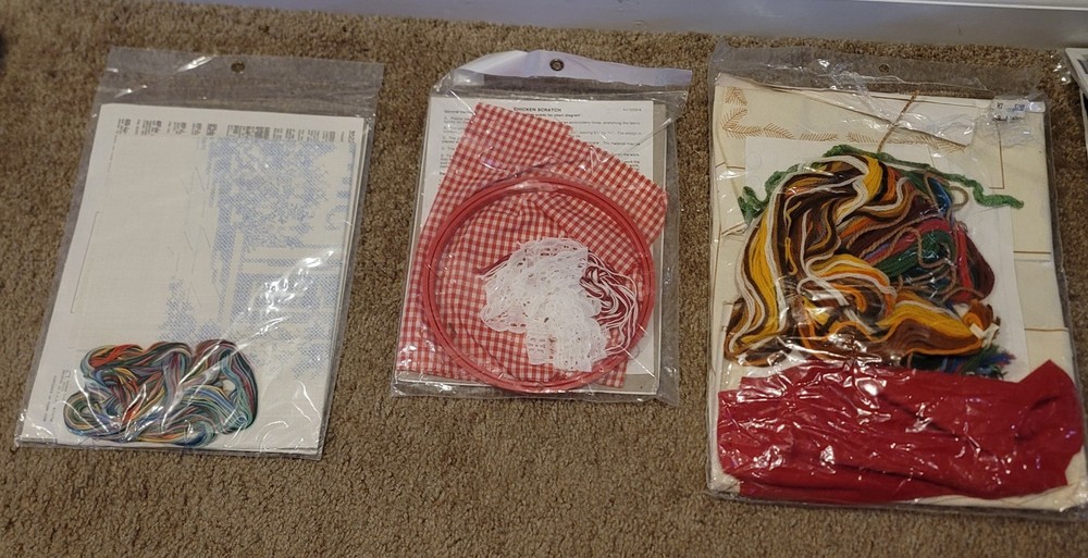 Stitchery Art ( 3 ) Different Stitchery Pieces
