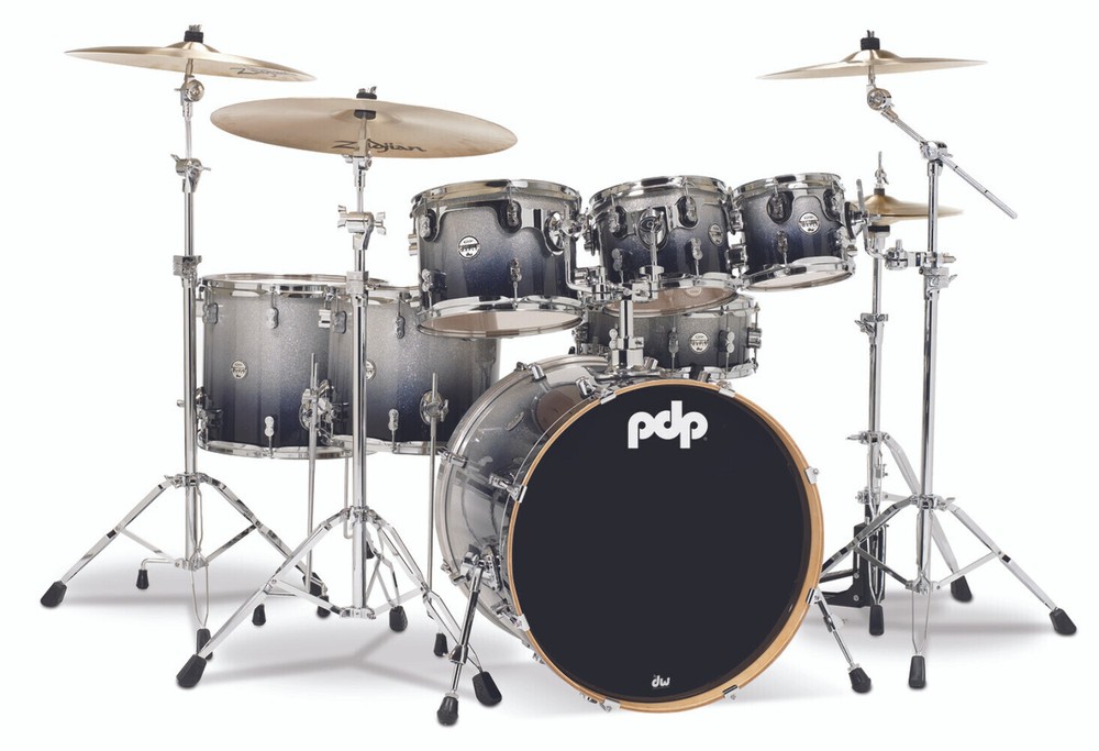 PDP Concept Maple 7pc Shell Pack - Silver to Black Fade