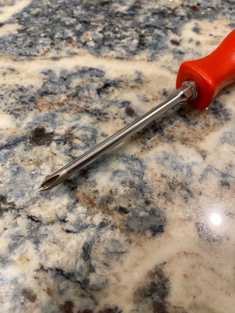 Vintage MAC Tools PB2031AR #1 Phillips Screwdriver Red Handle