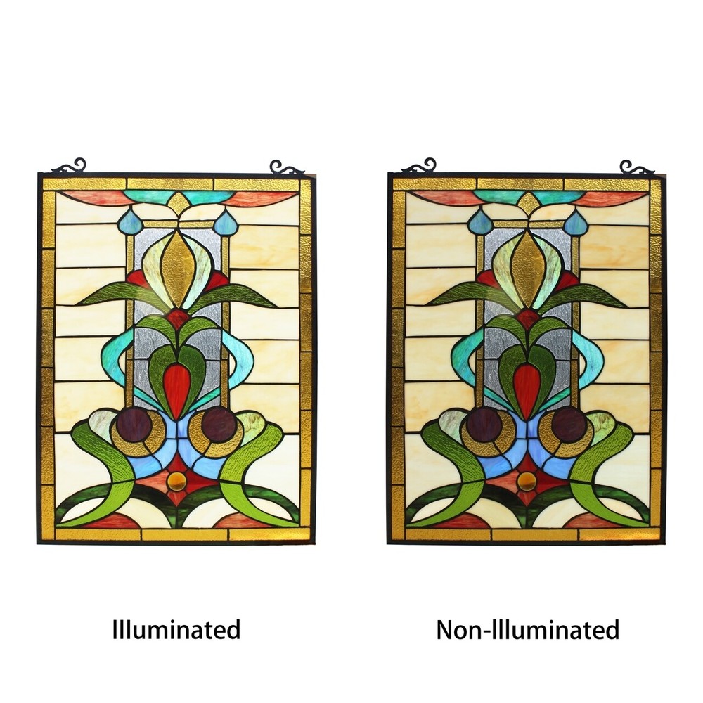 25" Stained Glass Window Hanging Panel Suncatcher