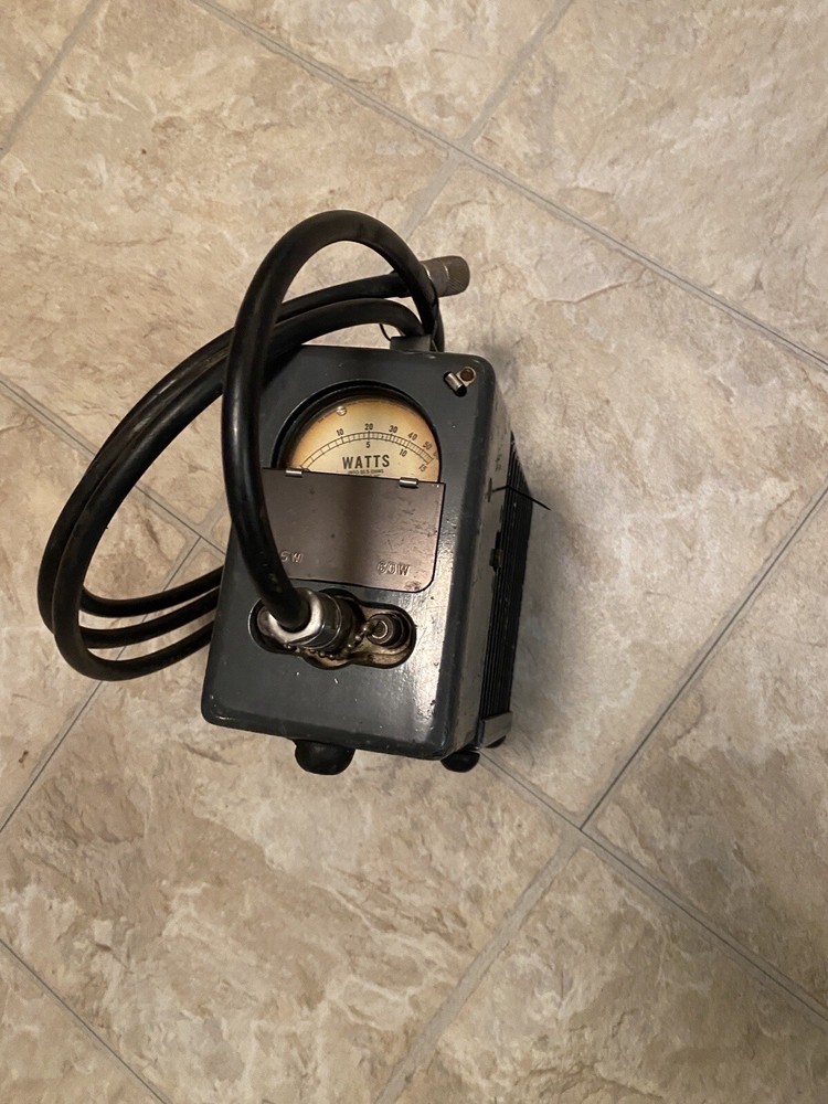 Vintage Termaline Bird Wattmeter Model 61 With Cable