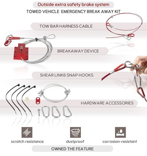 RV Brake System for Flat Towing, Emergency Breakaway Kit & Ready Stop Device