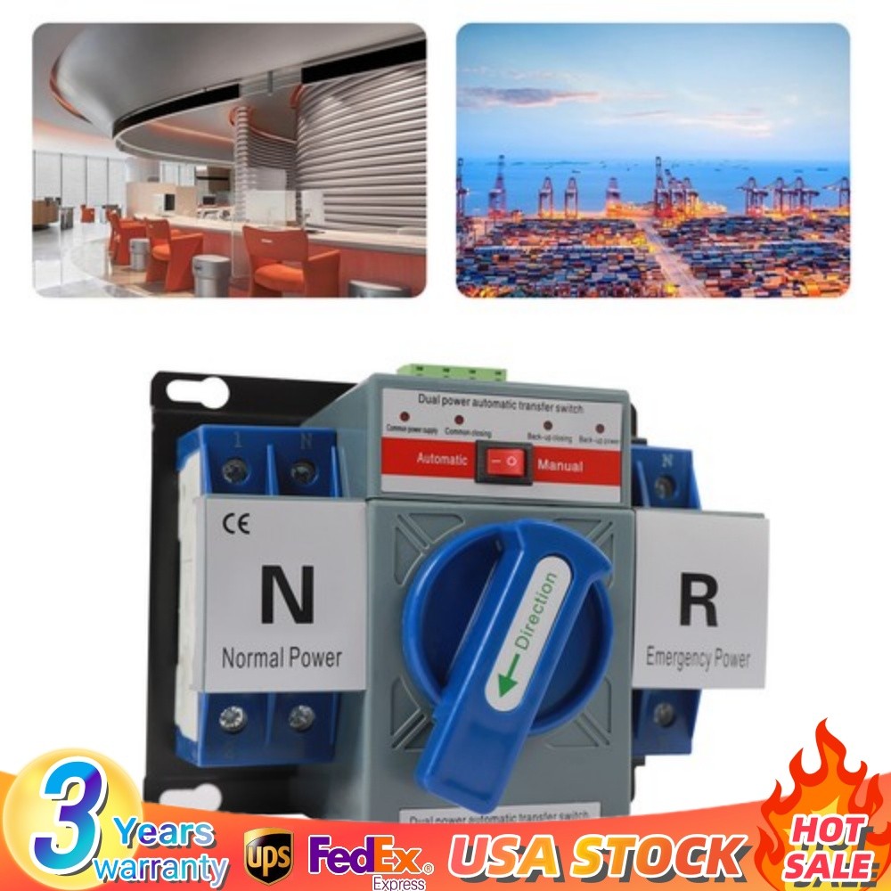 110V 2P 63A Dual Power Automatic Transfer Switches Self Cast Conversion Switch