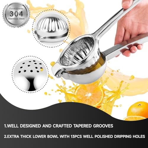 AFFOX PREMIUM LEMON SQUEEZER EXTRA LARGE JUICE EXTRACTOR - SILVER