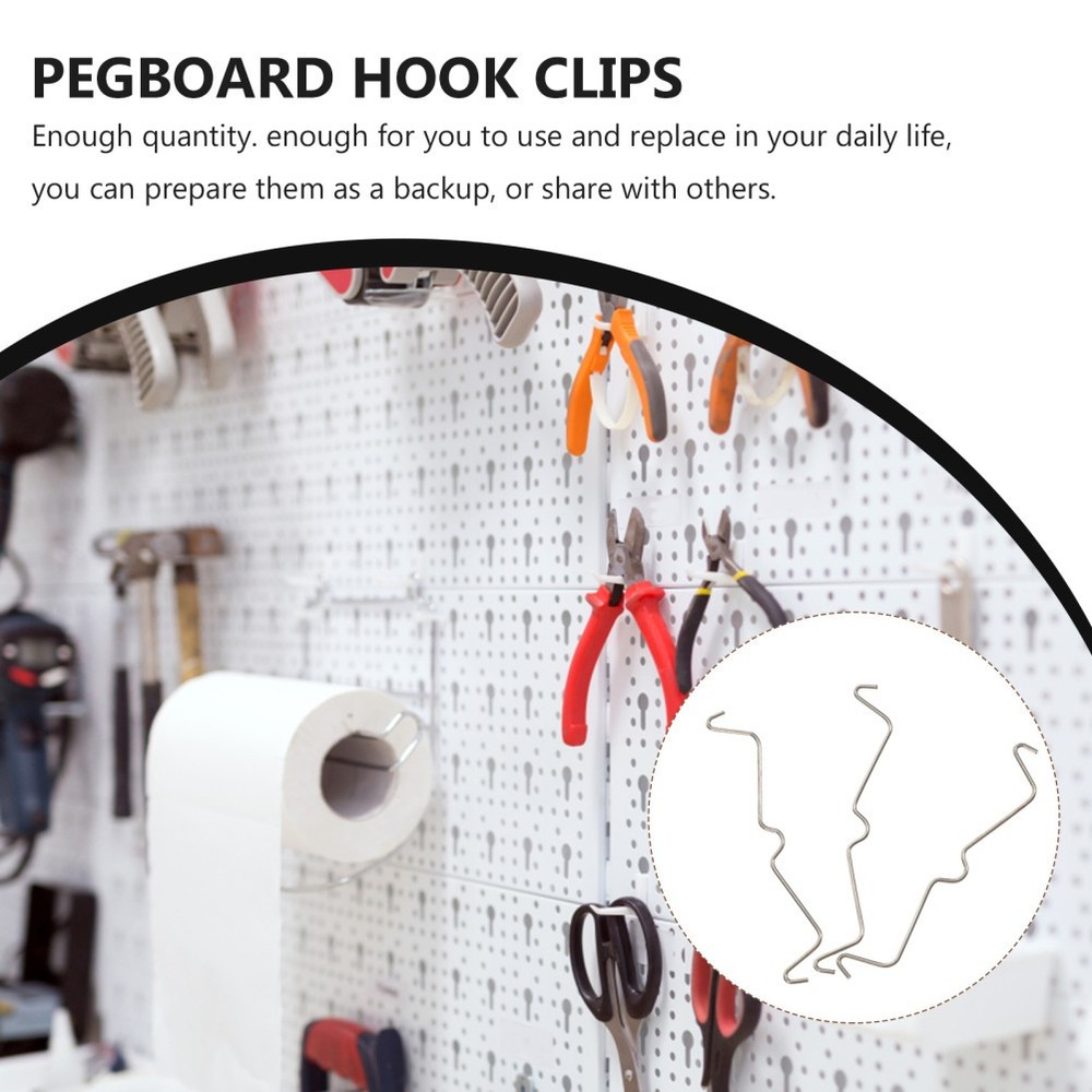 100pcs Stainless Steel Peg Hook Locks Peg Hook Securing Clip Clips hook lock