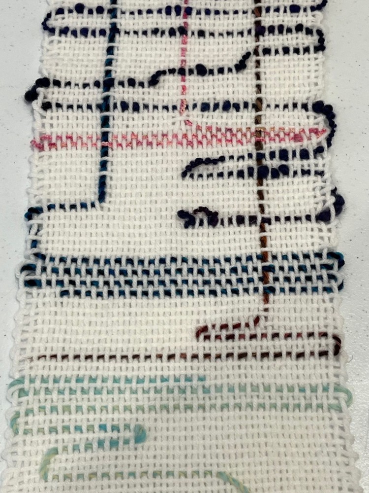 Handwoven White Acrylic Scarf with Textured Pattern