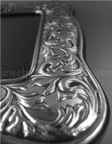 High-Quality Victorian Photo Frame Solid 925 Sterling Silver Mahogany(V2)