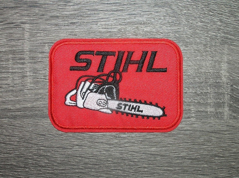 STIHL Chainsaw Tools Embroidered Iron On Patch 4" x 2.75"
