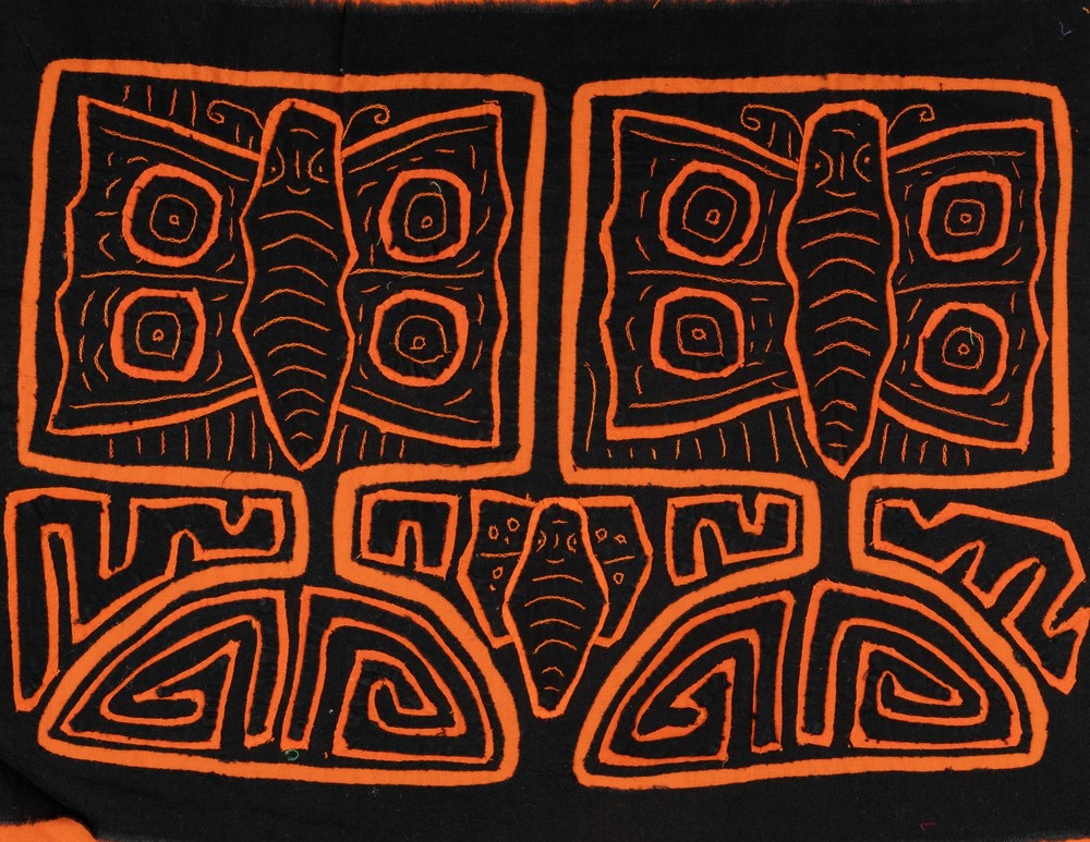 Black And Orange Butterfly Mola