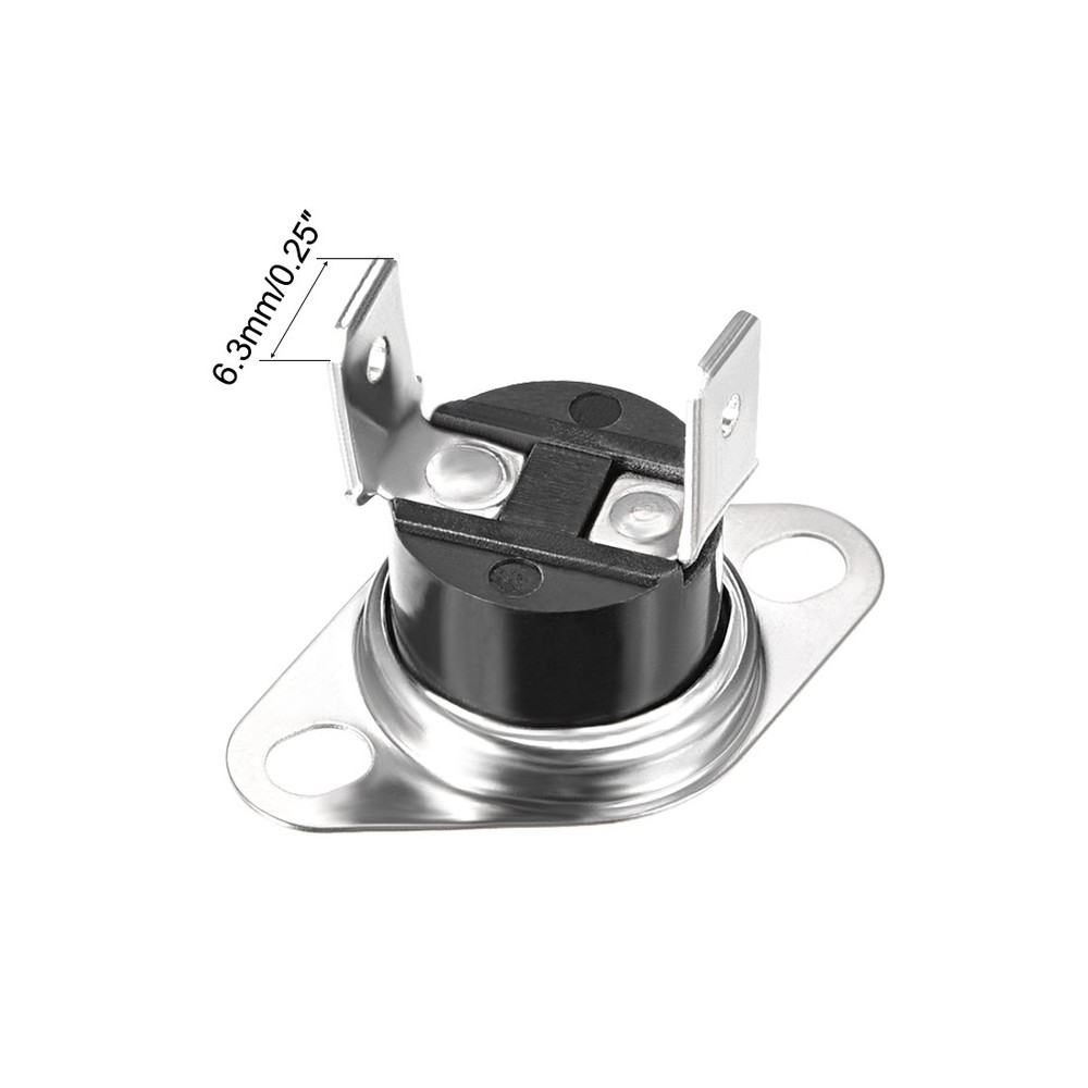 2Pcs Temperature Control Switch Thermostat 70°C 10A Normally Closed NC