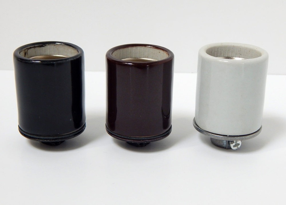 H.D. Glazed Porcelain Medium Base Socket 1/8 ip Various Colors