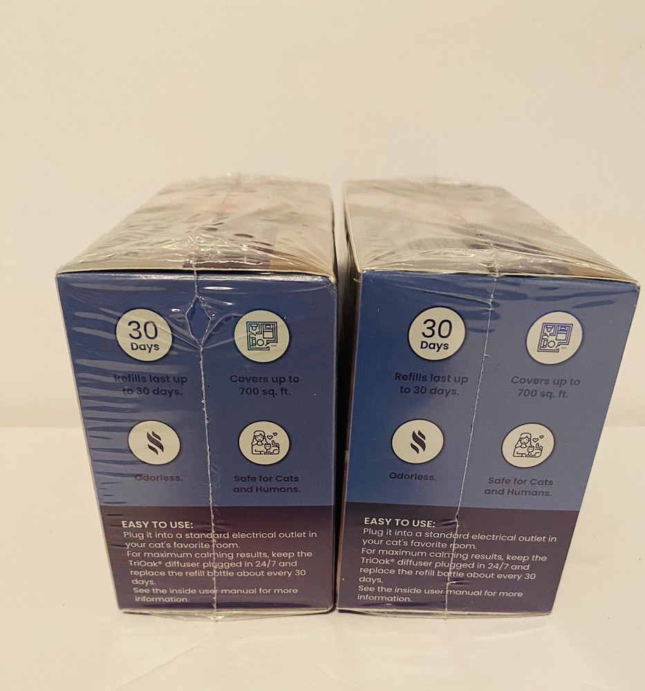 (2) TriOak Cat Calming Diffuser - Feline Anxiety Relief - Pheromone Diffuser 2-1
