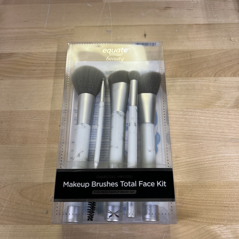 (2 PACK) Equate Charcoal Infused Makeup Brush Total Face Kit