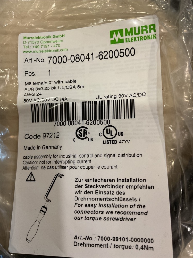 Murr 7000-08041-6200500 Kabel