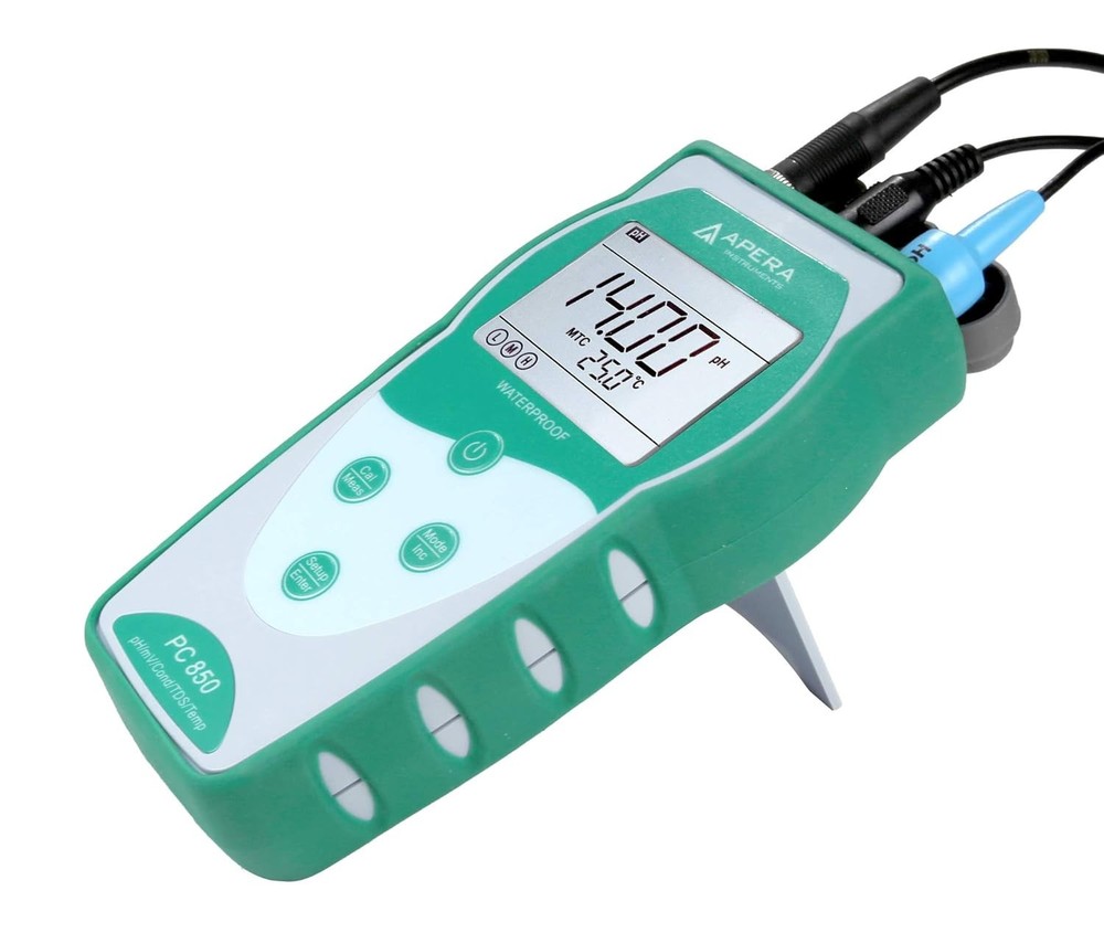 ✅Apera Instruments PC850 Portable Handheld pH/Conductivity Multi-Parameter Meter