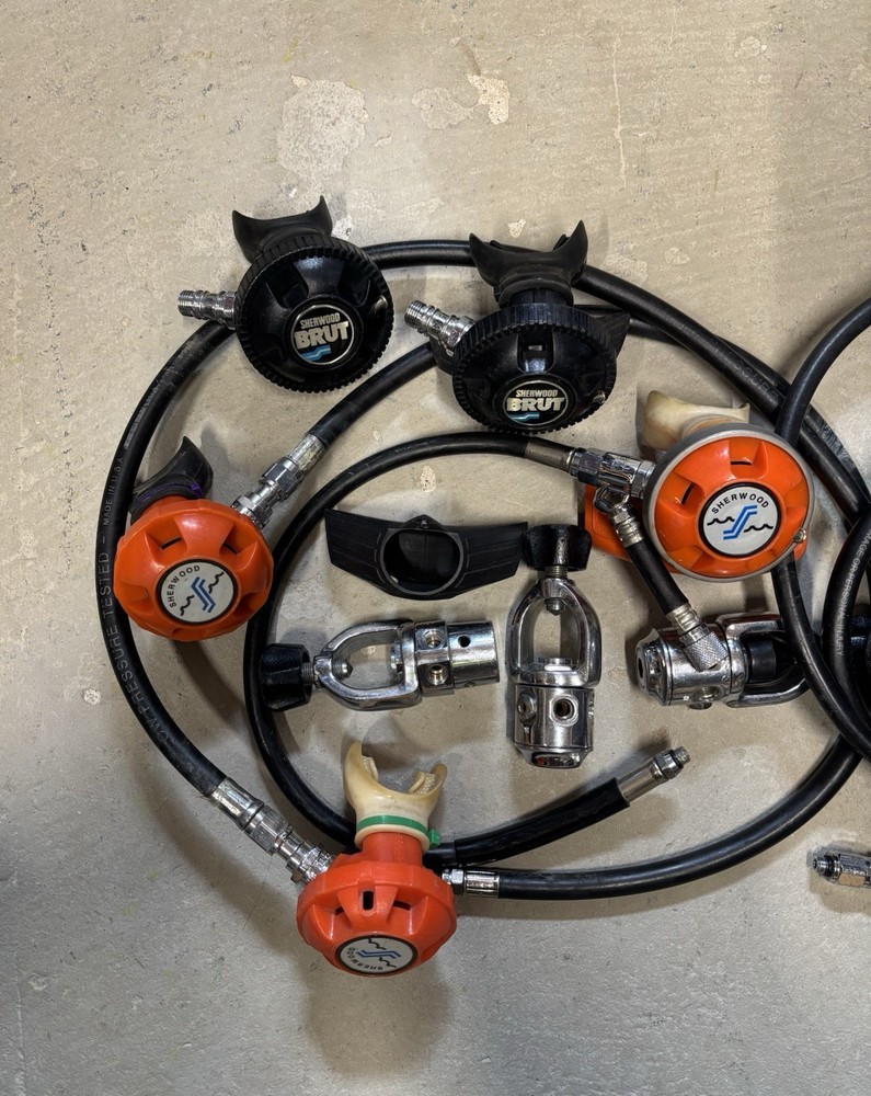 Used Sherwood & Ameri-Sea Scuba Regulators Not Working For Parts Only.