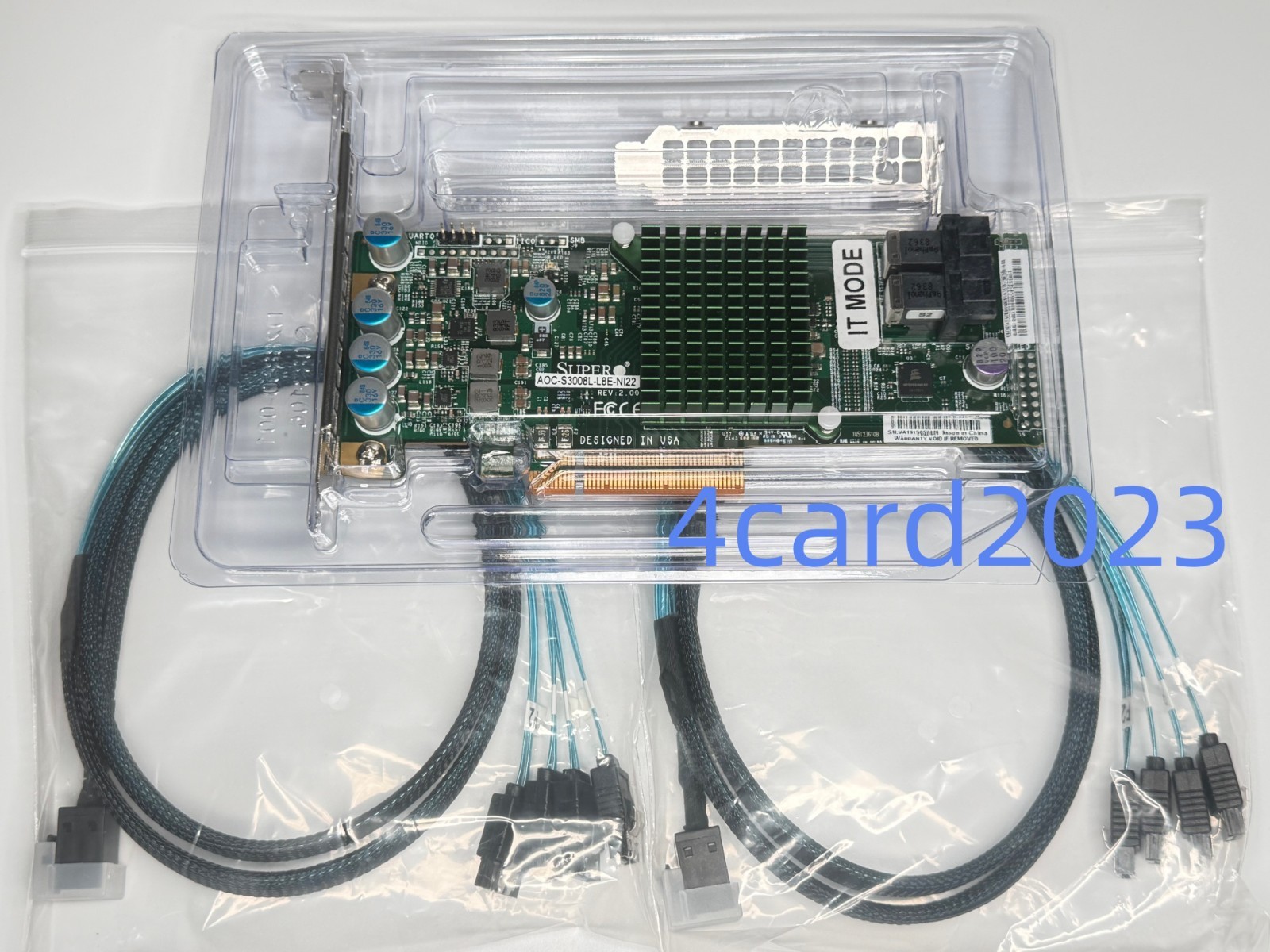 Supermicro AOC-S3008l-L8E-N122 12G HBA IT mode ZFS FreeNAS unRAID 2*SATA cable