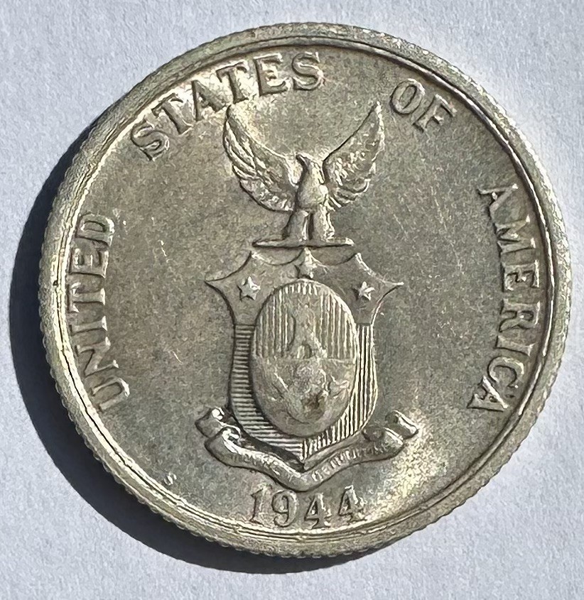 1944 S 50 Centavos Silver US Philippines