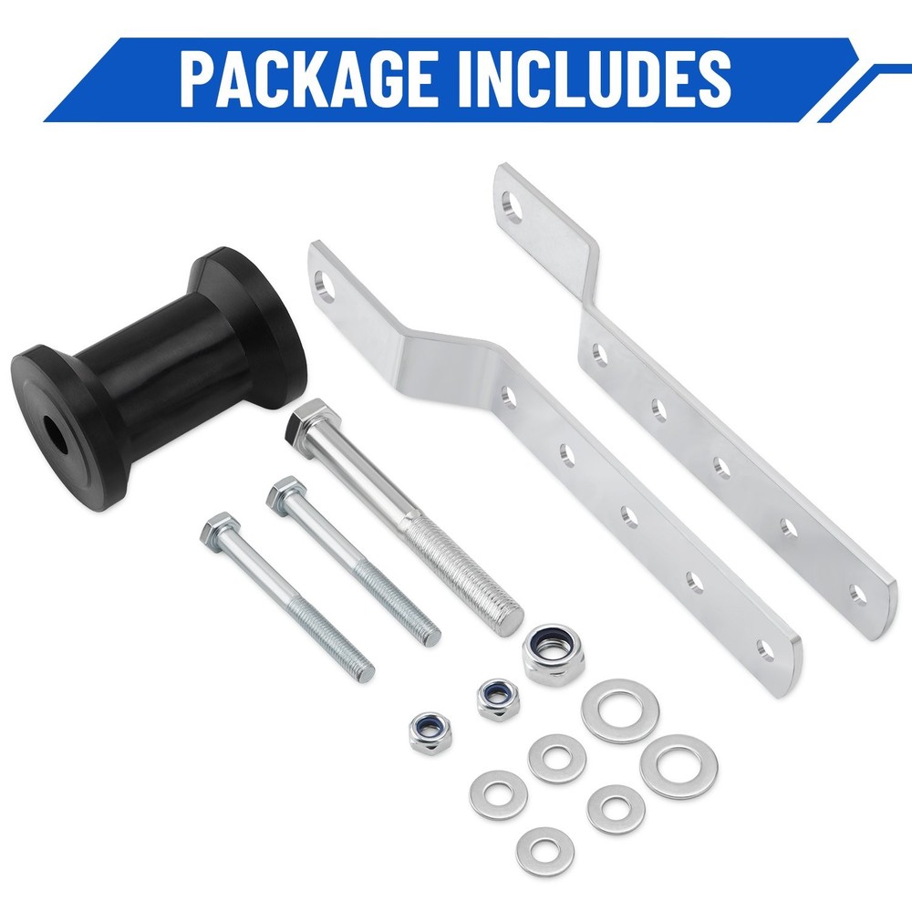 5" Adjustable Rubber Keel Roller with Panel Bracket Assembly for 3" Tongue New