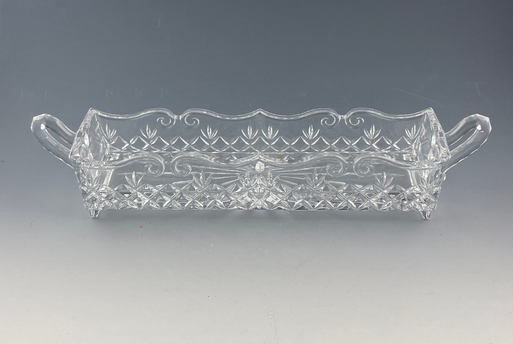 Cut Crystal Cracker Tray