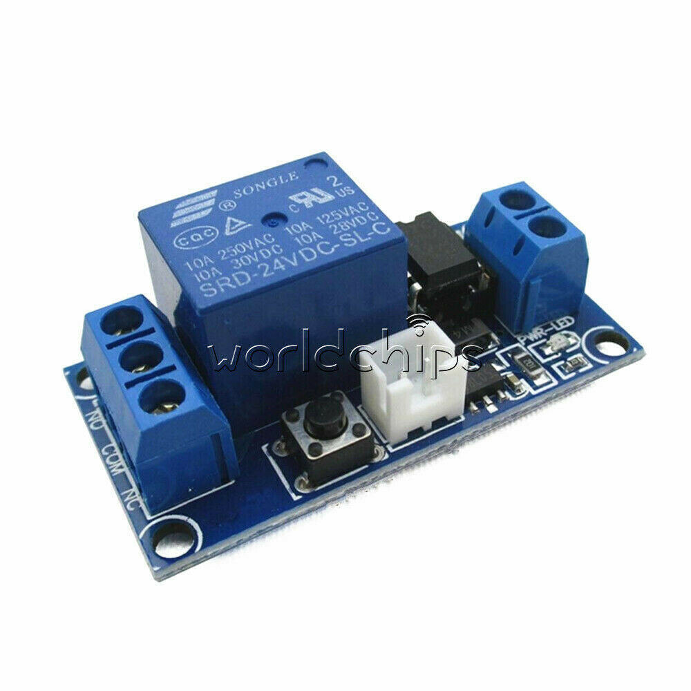 DC 5V/12V/24V 1 Channel Latching Relay Module Touch Bistable Switch MCU Line