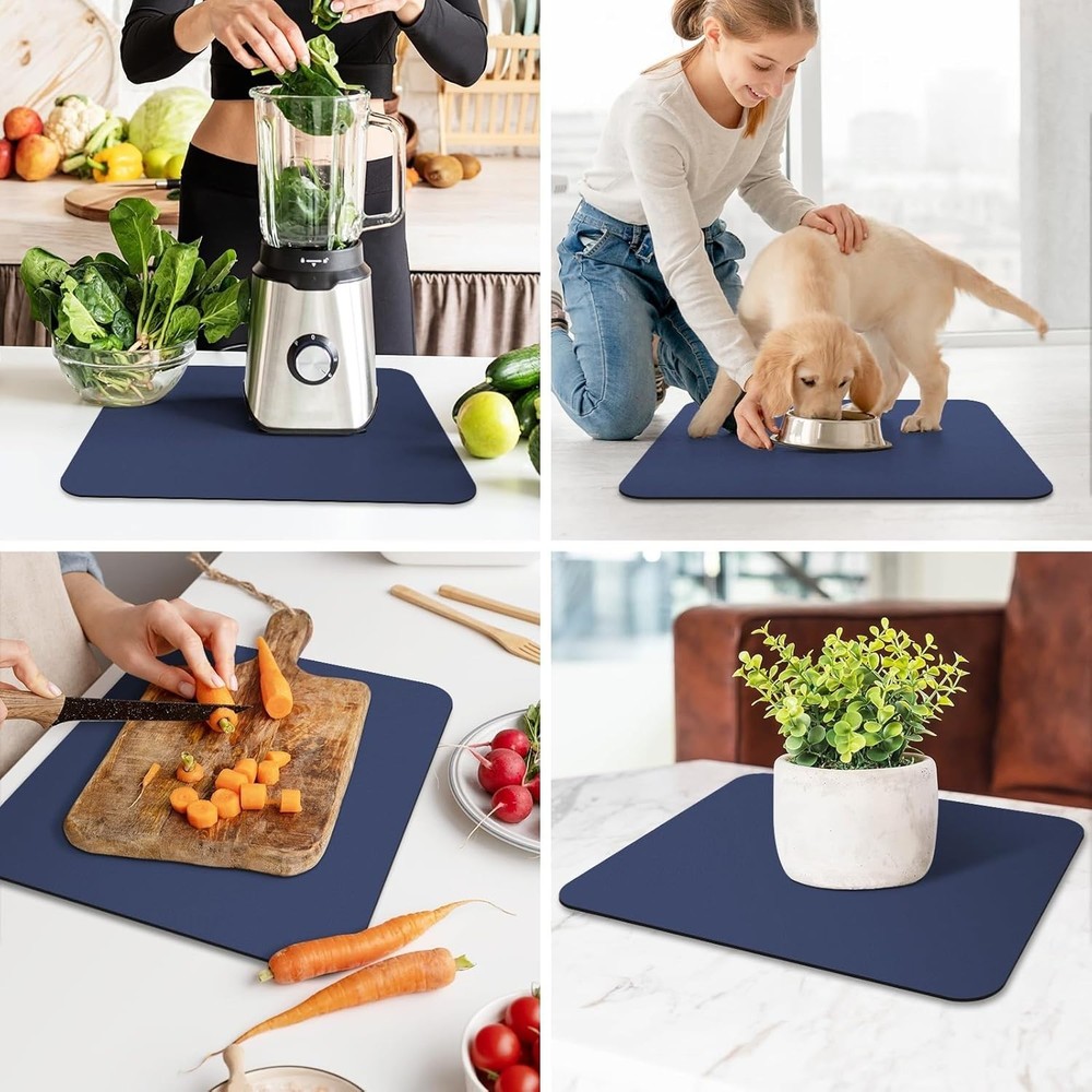 Dish Drying Mat Super Absorbent Drying Mat Large Dish Drying Mats for Kitchen...